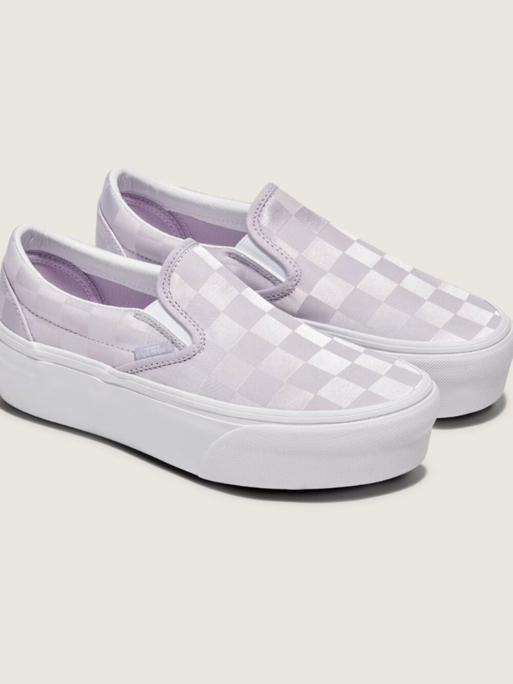 Ladies lilac platform vans